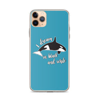 Dream in Black and White iPhone Case Blue - Splashing Apparel