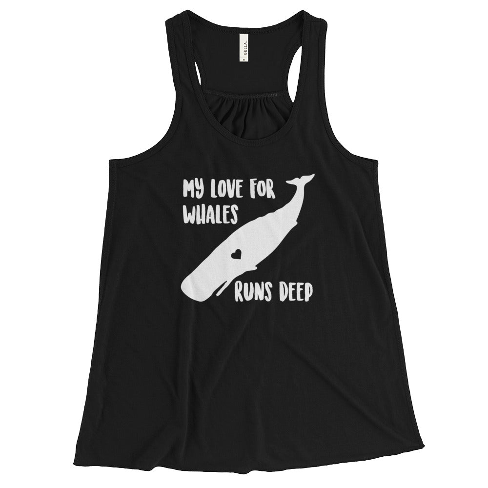 My Love Runs Deep Women's Flowy Racerback Tank - Splashing Apparel