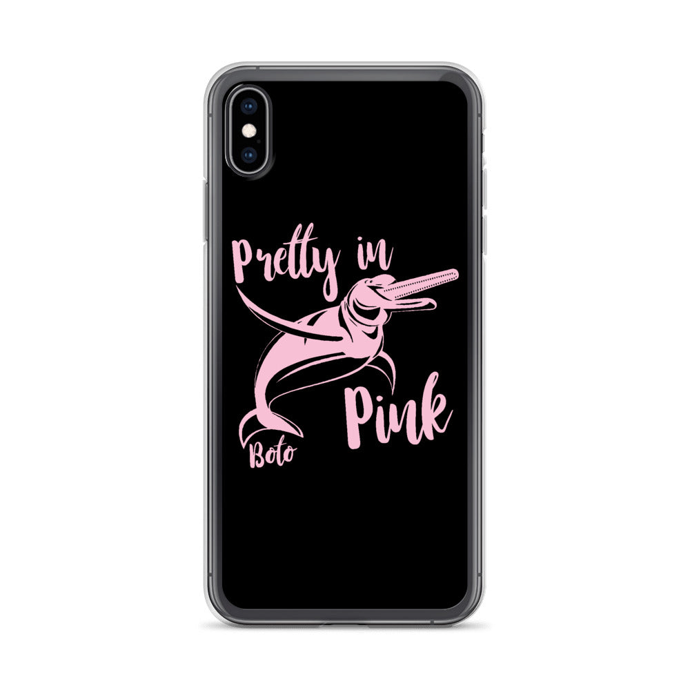 Pretty in Pink iPhone Case Black - Splashing Apparel