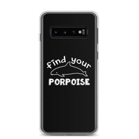 Find Your Porpoise Samsung Case Black - Splashing Apparel