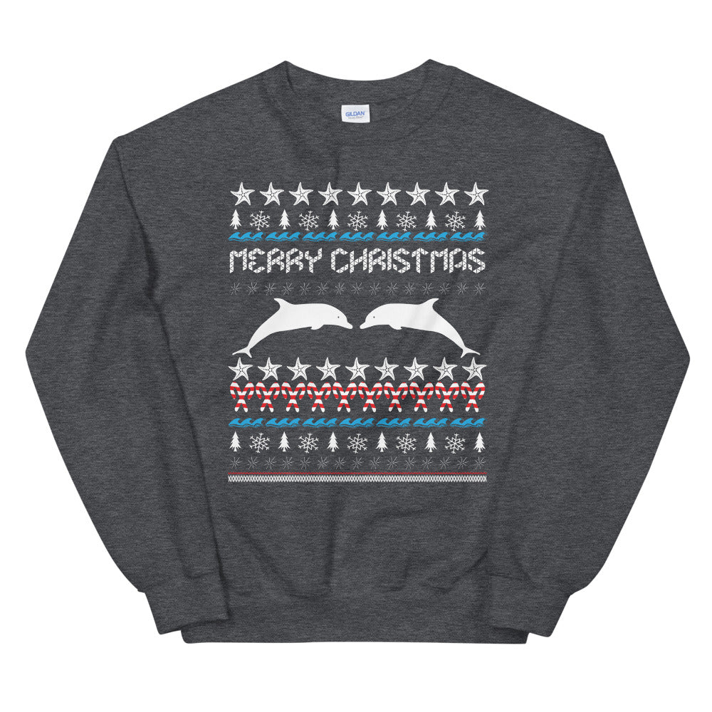 Christmas Dolphin Sweatshirt - Splashing Apparel