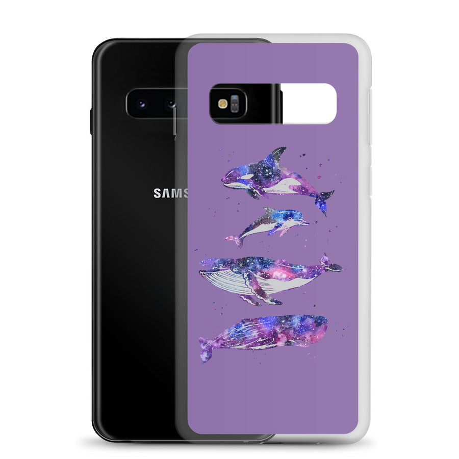 Stary Whales Samsung Case Purple - Splashing Apparel