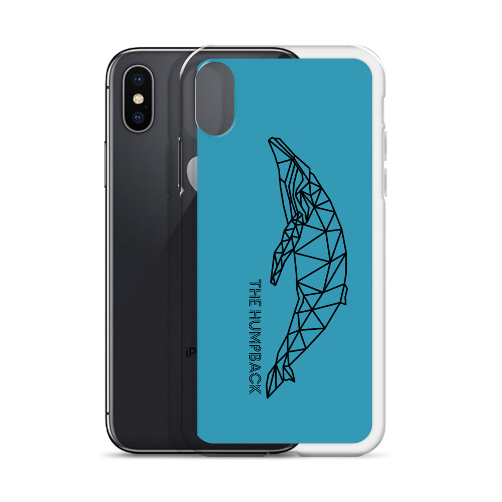 Geometric Humpback iPhone Case Blue - Splashing Apparel