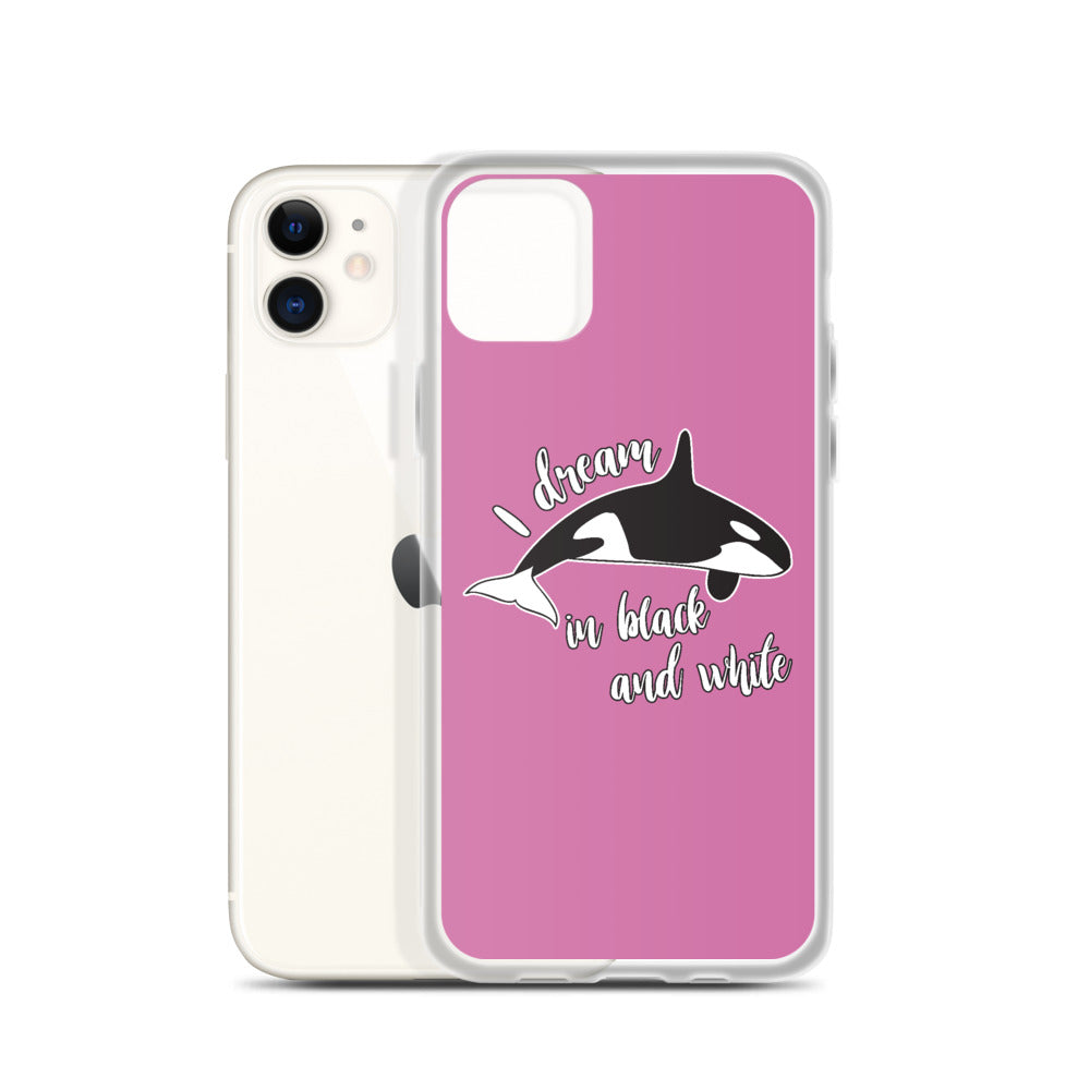 Dream in Black and White iPhone Case Pink - Splashing Apparel