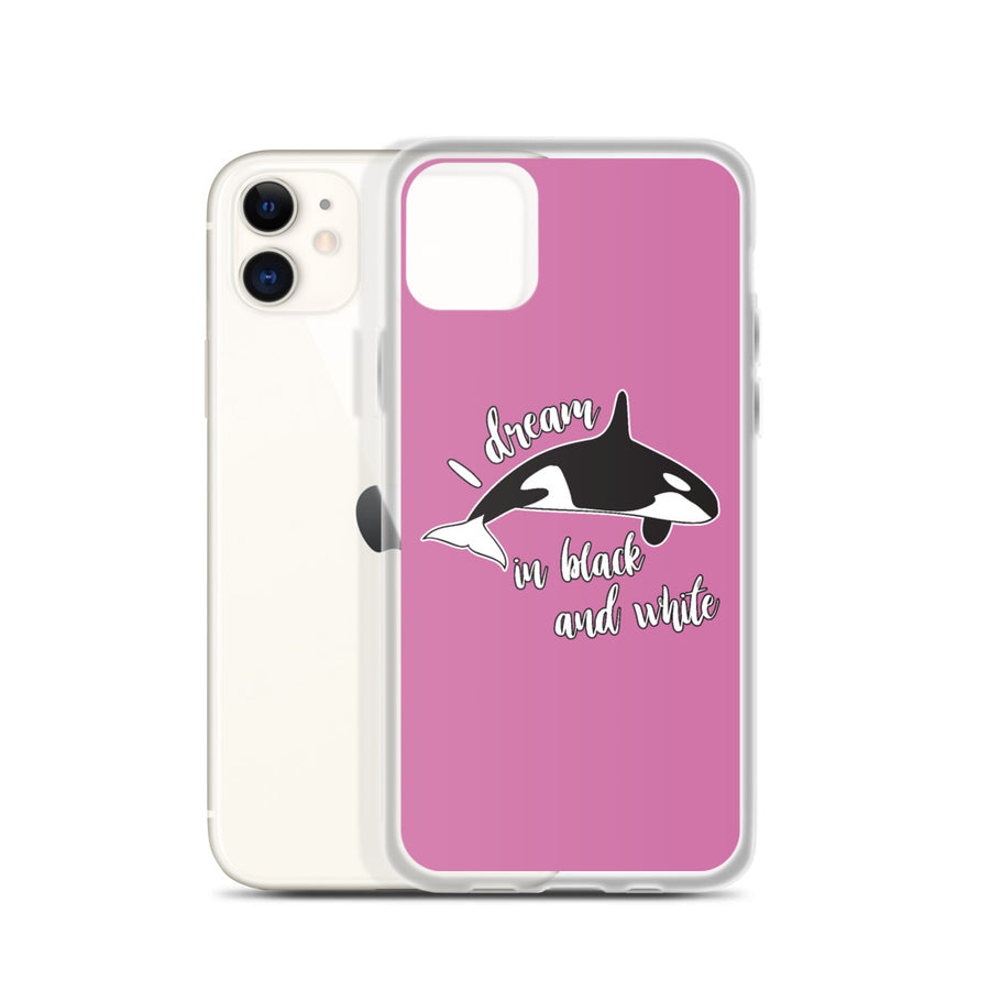 Dream in Black and White iPhone Case Pink - Splashing Apparel
