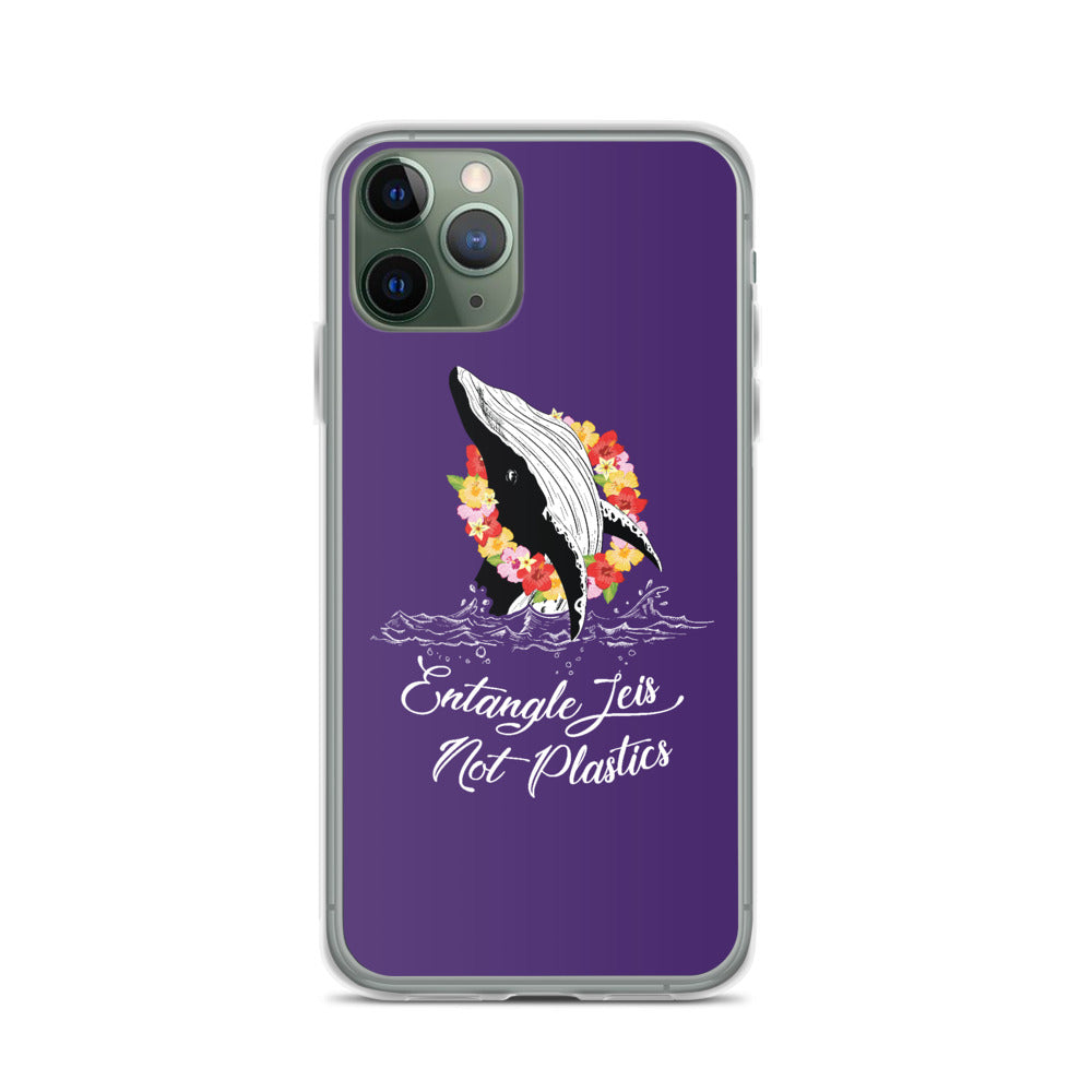 Entangle Leis Not Plastics iPhone Case Purple - Splashing Apparel