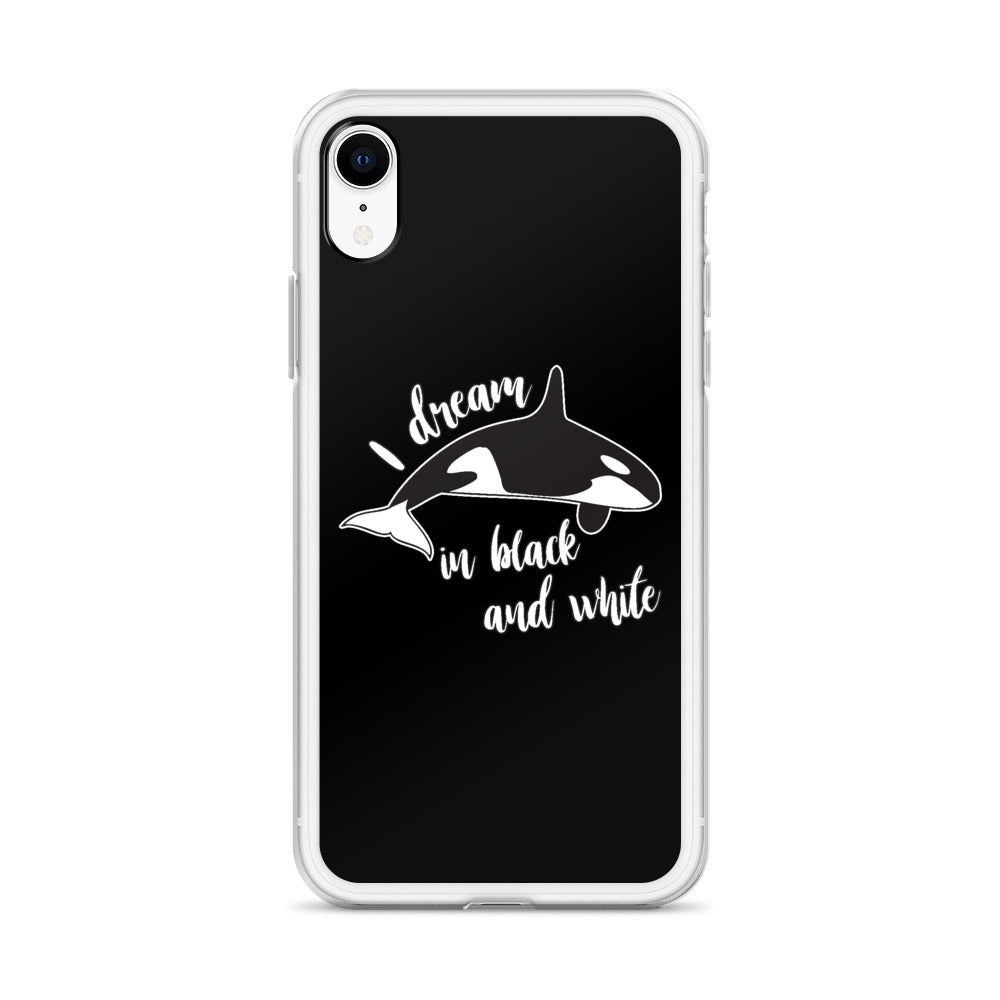 Dream in Black and White iPhone Case Black - Splashing Apparel