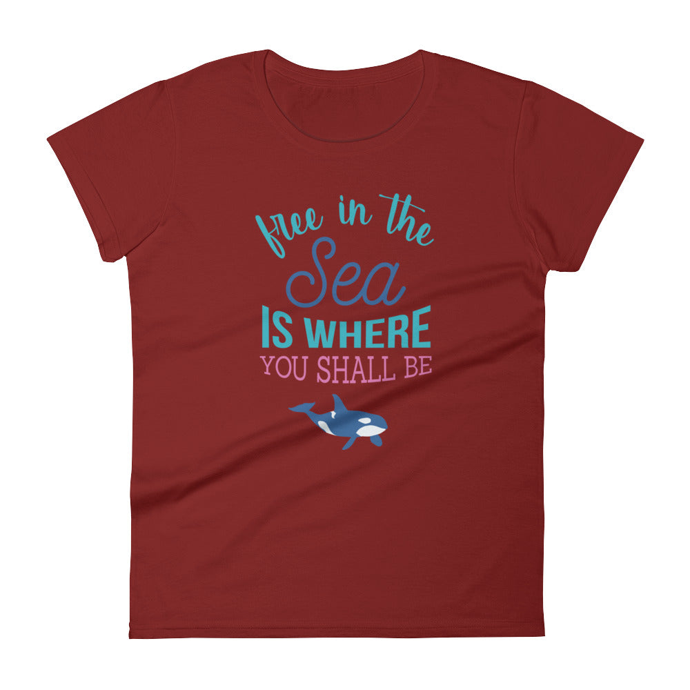 Free in the Sea Women's Shirt - Splashing Apparel