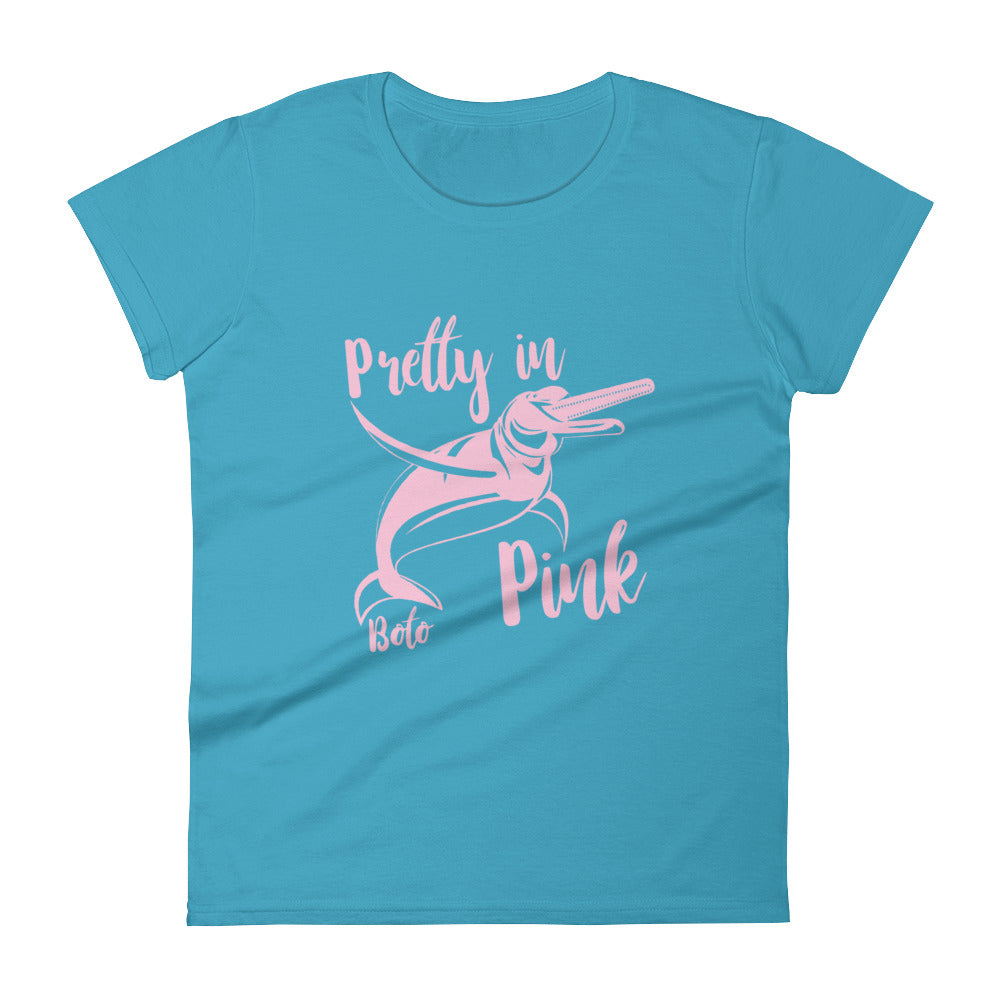 Pretty in Pink Boto Dolphin Women's Shirt - Splashing Apparel