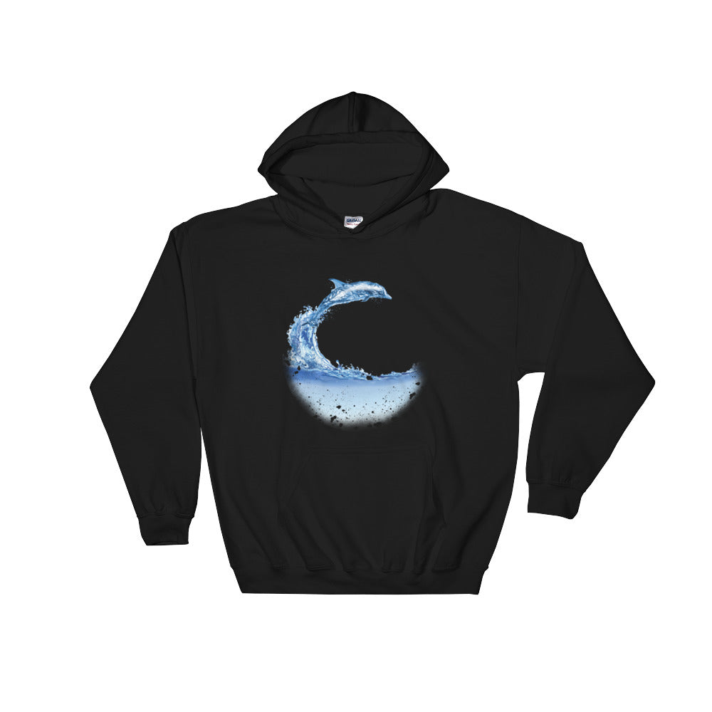 Aqua Dolphin Hoodie - Splashing Apparel