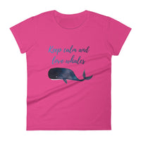 Keep Calm Love Whales Women's Shirt