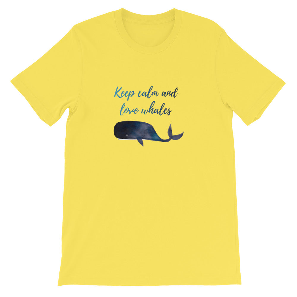 Keep Calm and Love Whales Tshirt - Splashing Apparel