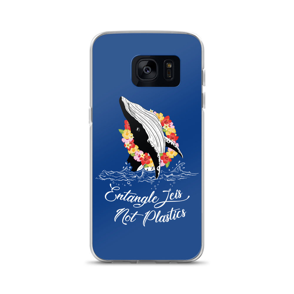 Entangle Leis Samsung Case Dark Blue - Splashing Apparel