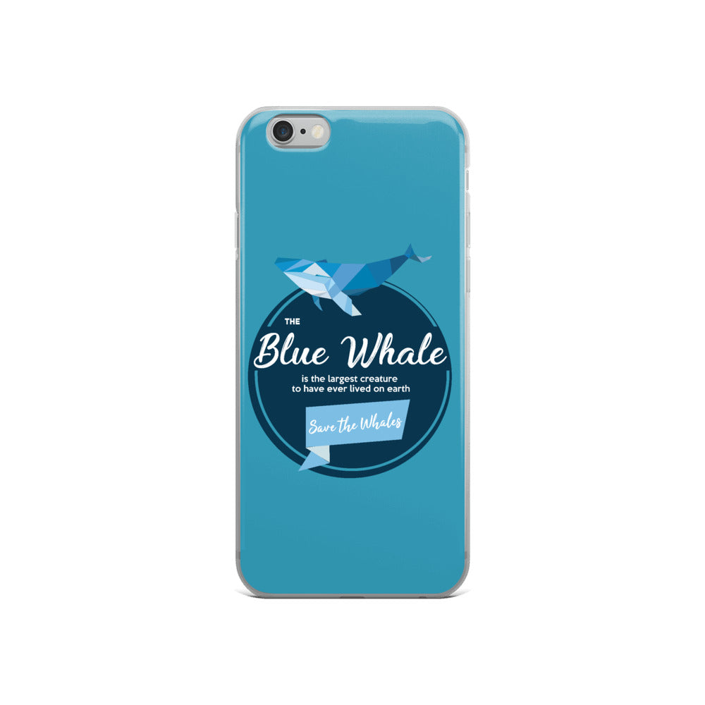 Blue Whale iPhone Case Blue - Splashing Apparel
