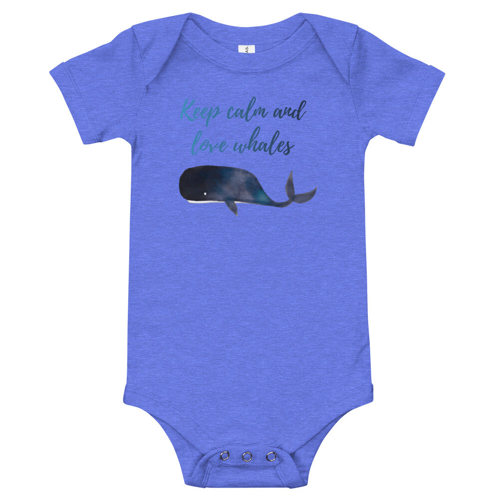 Keep Calm and Love Whales Baby Onesie
