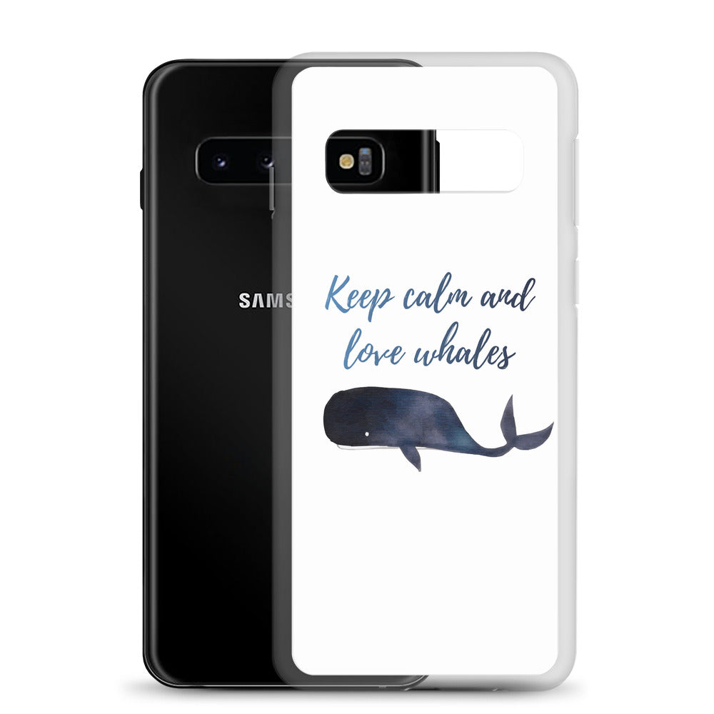 Keep Calm and Love Whales Samsung Case - Splashing Apparel