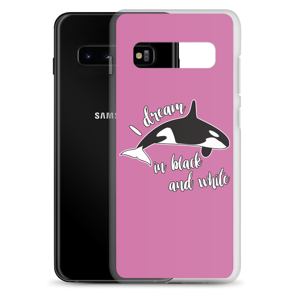 Dream in black and White Samsung Case Pink - Splashing Apparel