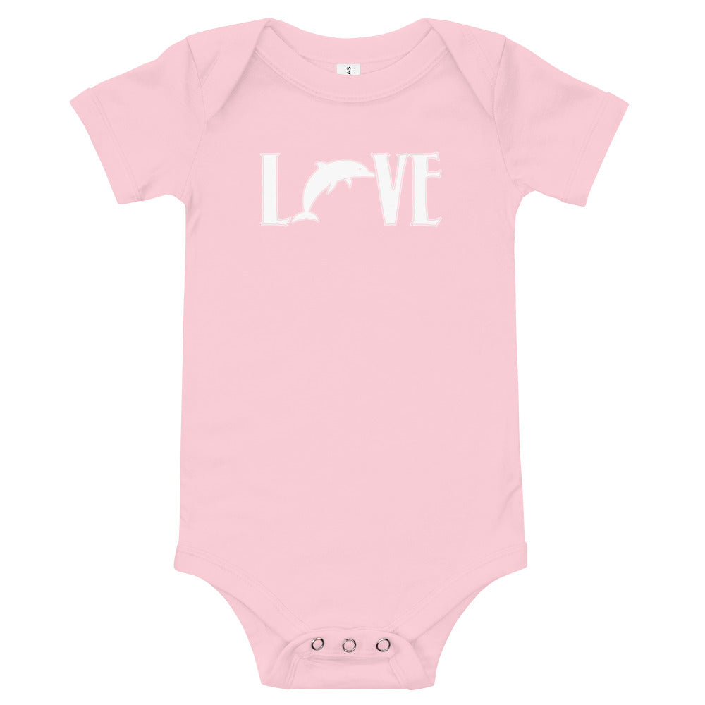 Love Dolphins Baby Onesie