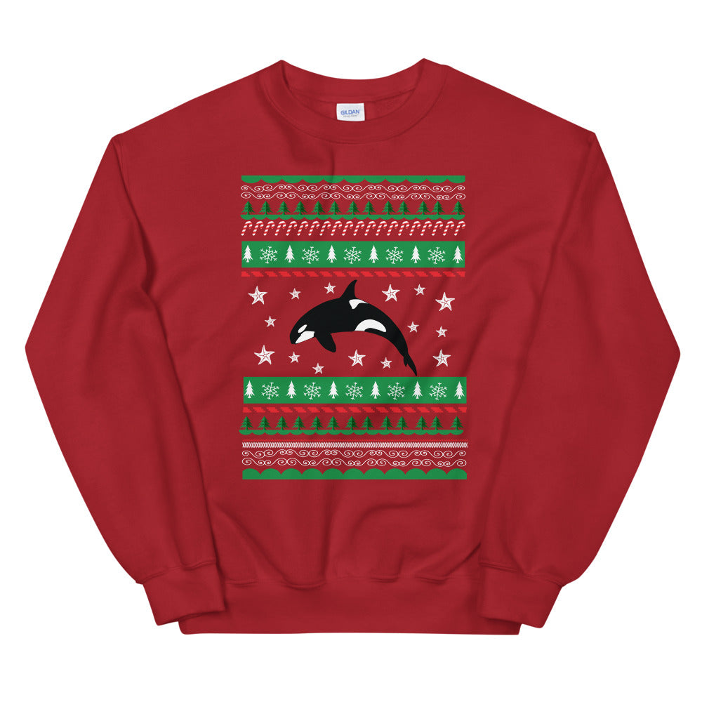 Festive Orca Sweatshirt - Splashing Apparel