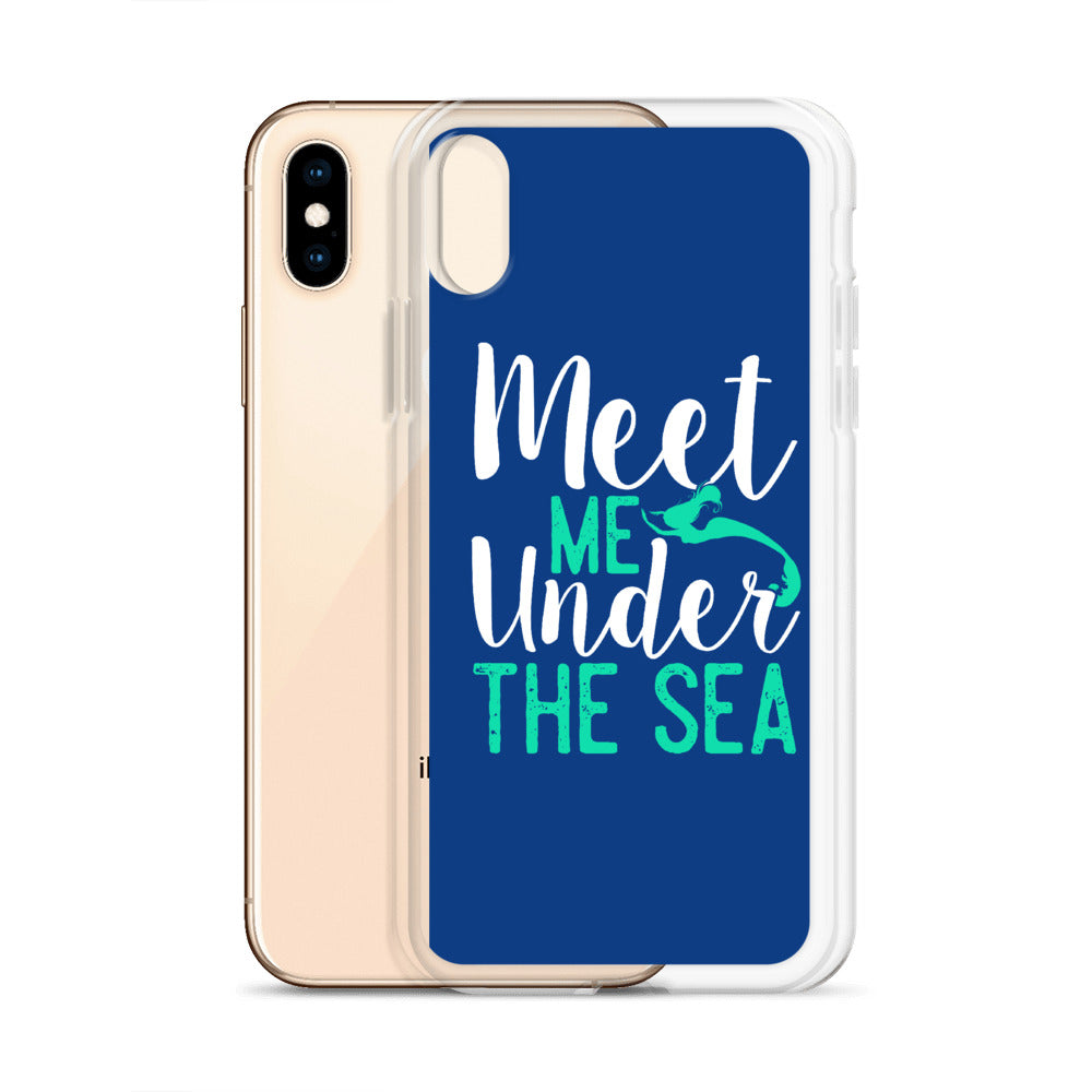 Meet Me Under the Sea iPhone Case Dark Blue - Splashing Apparel