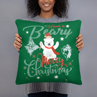 Beary Christmas Pillow - Splashing Apparel