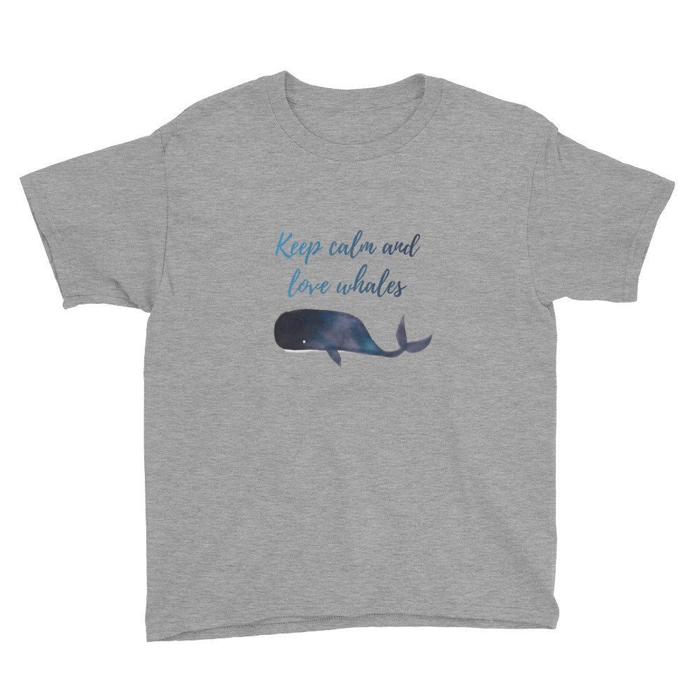 Keep Calm and Love Whales Kids Shirt - Splashing Apparel