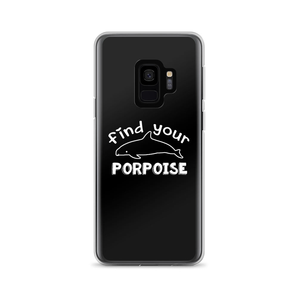 Find Your Porpoise Samsung Case Black - Splashing Apparel