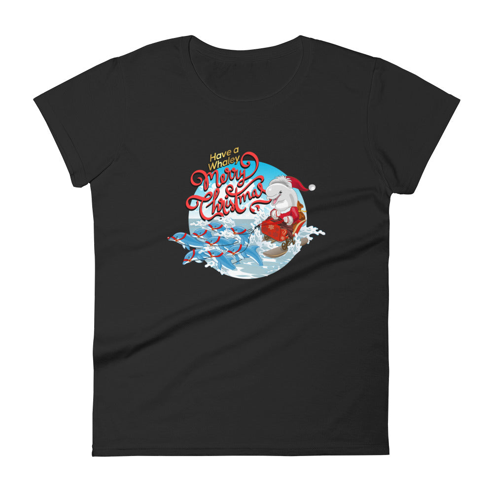Santa’s Reindolphins Women's t-shirt - Splashing Apparel
