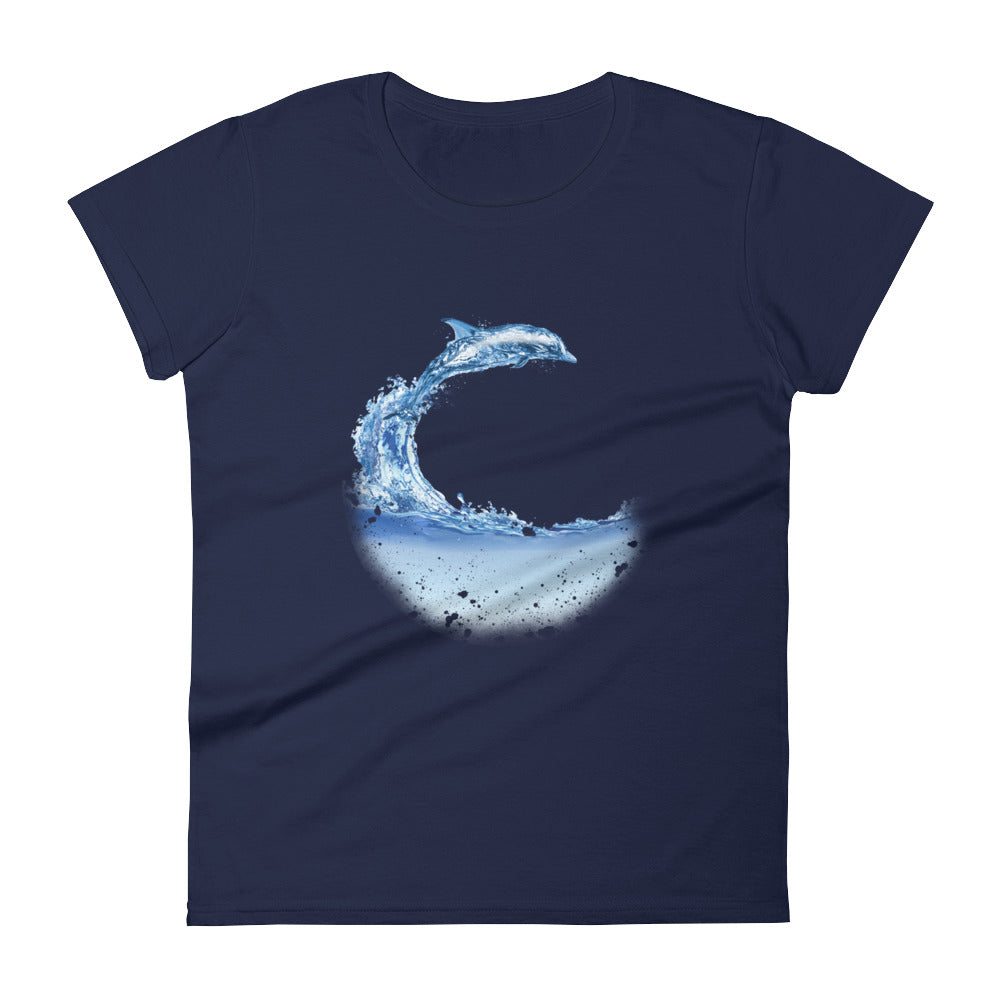 Aqua Dolphin Women's Shirt - Splashing Apparel