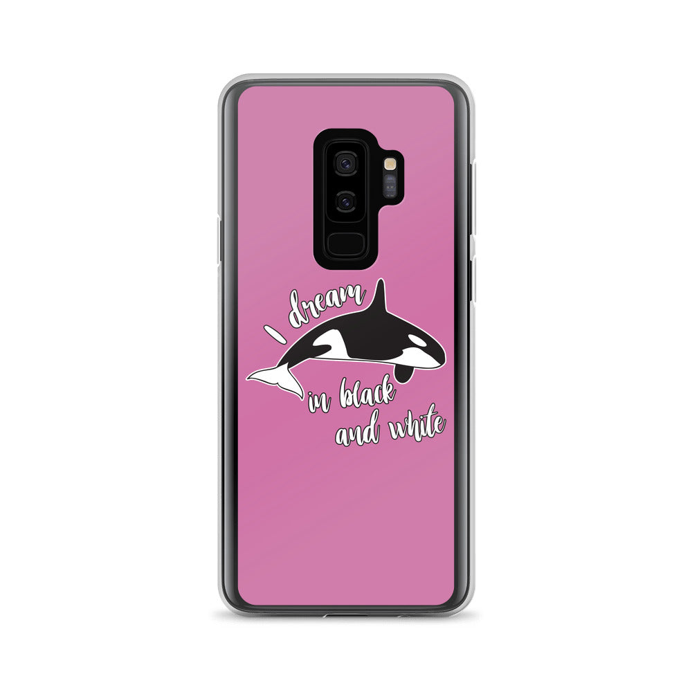 Dream in black and White Samsung Case Pink - Splashing Apparel