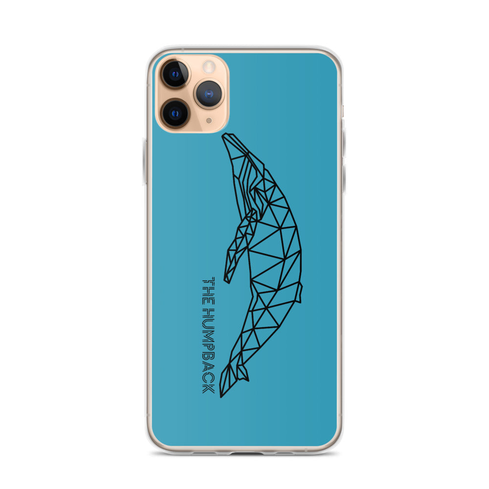 Geometric Humpback iPhone Case Blue - Splashing Apparel