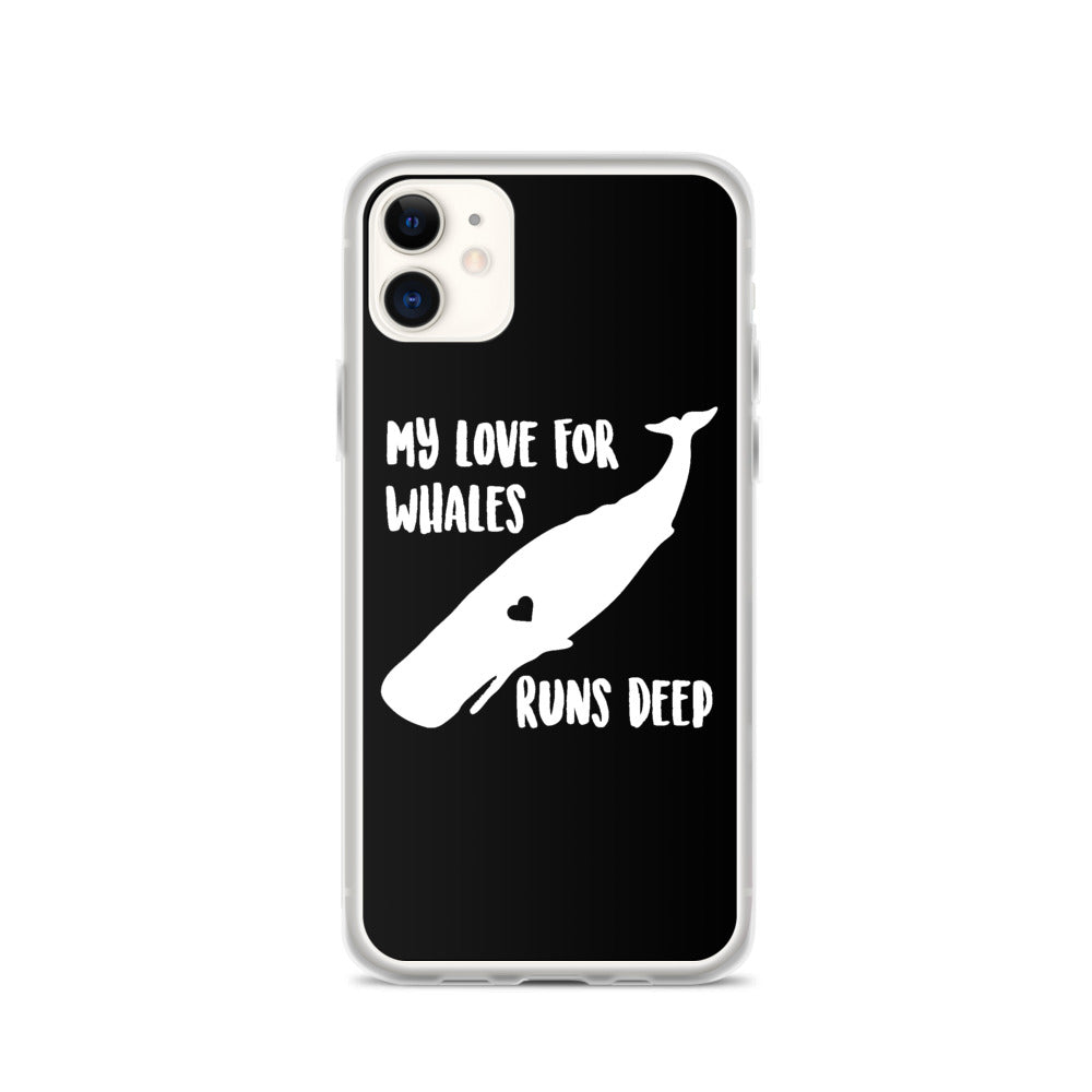 My Love Runs Deep iPhone Case Black - Splashing Apparel