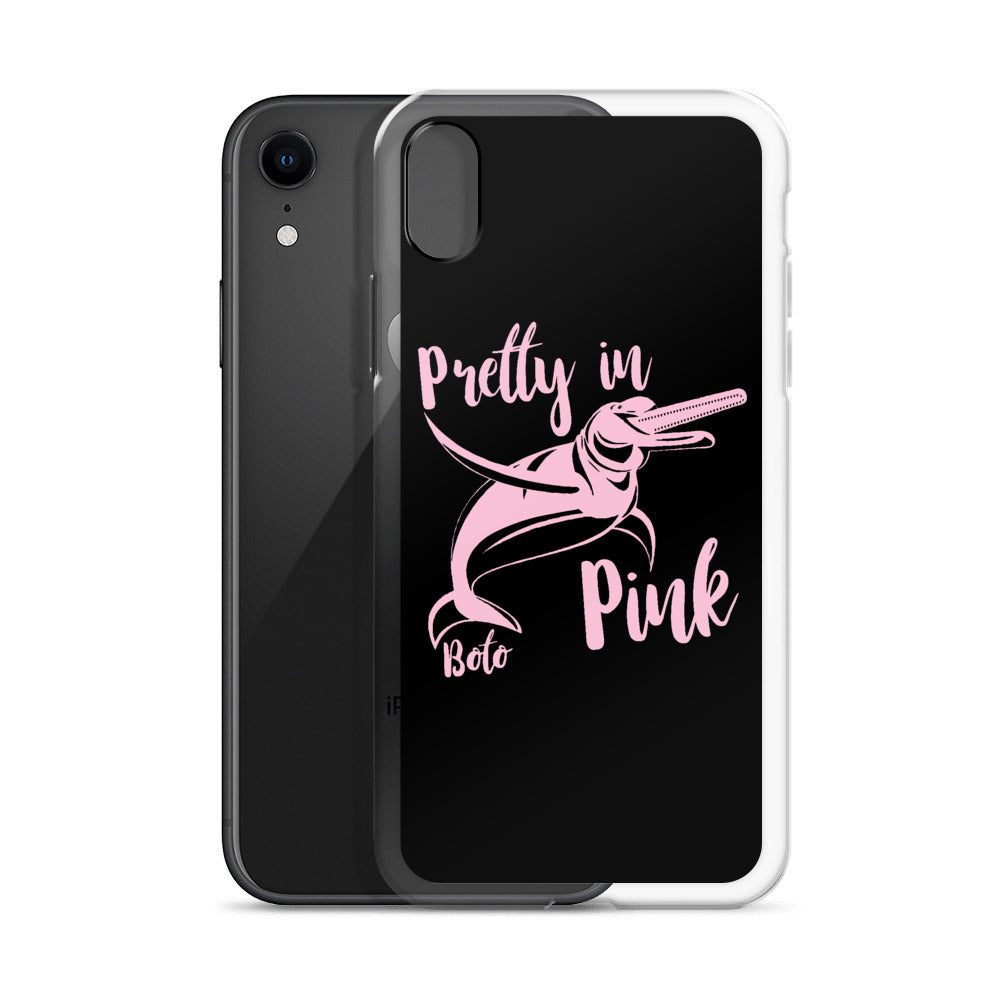 Pretty in Pink iPhone Case Black - Splashing Apparel