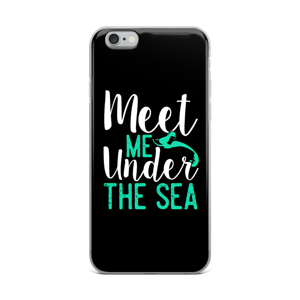 Meet Me Under the Sea iPhone Case Black - Splashing Apparel