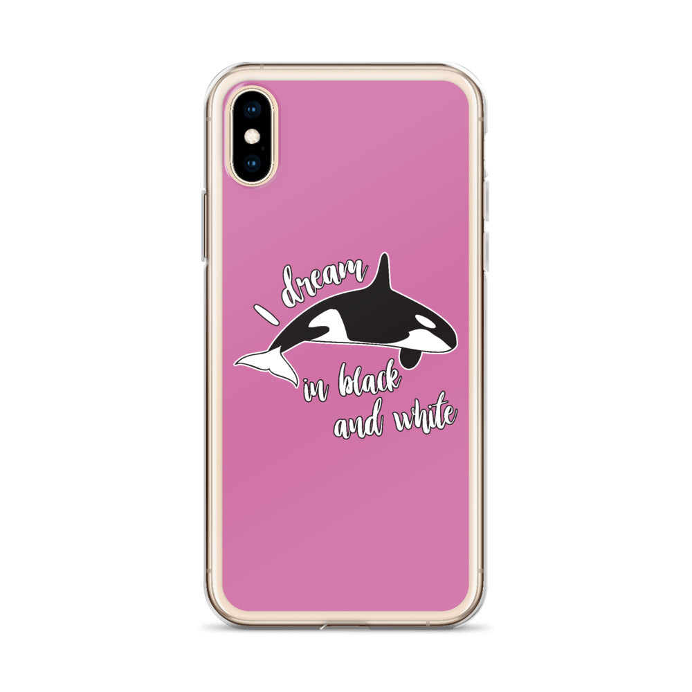 Dream in Black and White iPhone Case Pink - Splashing Apparel