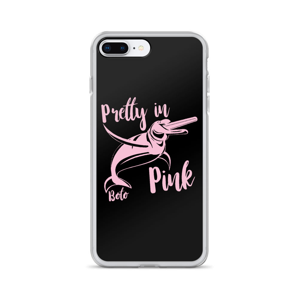 Pretty in Pink iPhone Case Black - Splashing Apparel