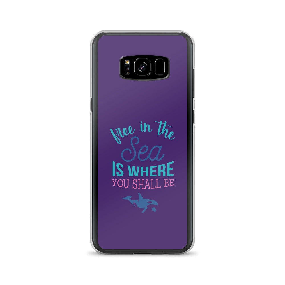 Free in the Sea Samsung Case Purple - Splashing Apparel
