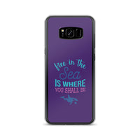 Free in the Sea Samsung Case Purple - Splashing Apparel