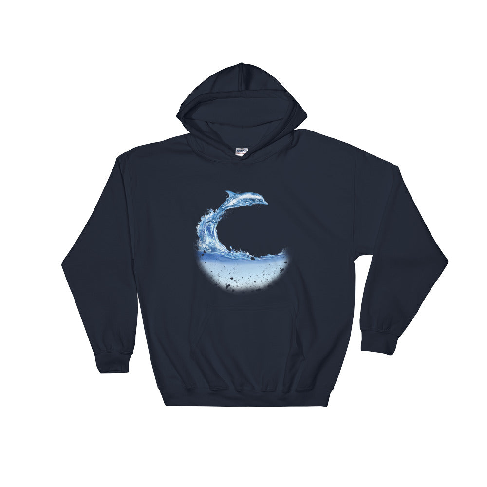 Aqua Dolphin Hoodie - Splashing Apparel