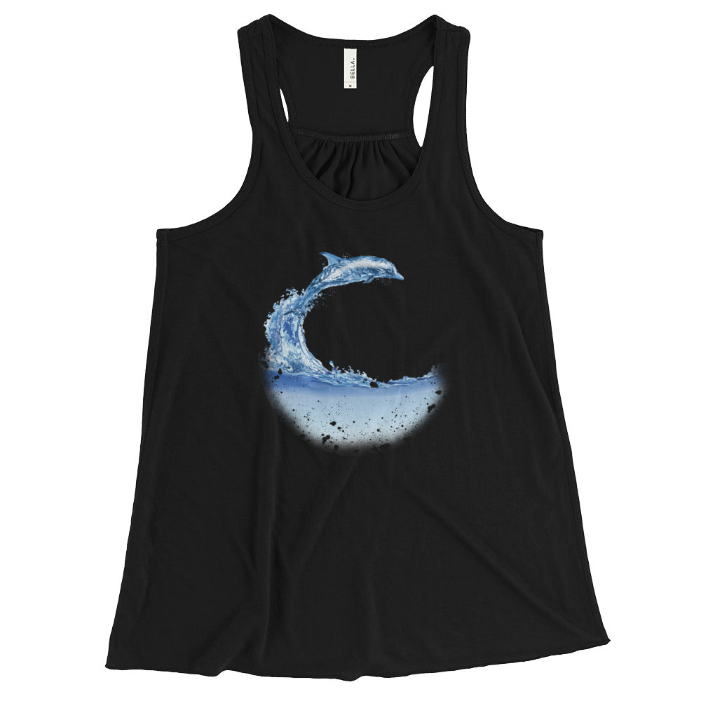 Aqua Dolphin Flowy Tank - Splashing Apparel
