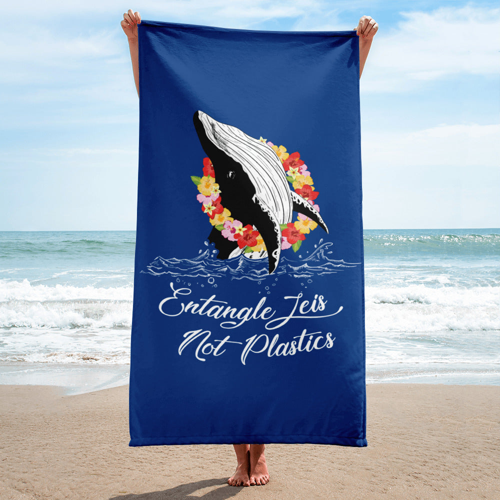 Entangle Leis Not Plastics Towel - Splashing Apparel