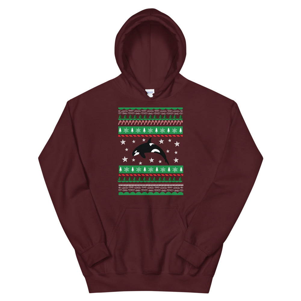 Festive Orca Hoodie - Splashing Apparel