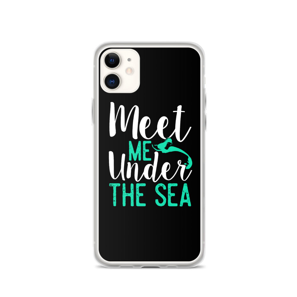 Meet Me Under the Sea iPhone Case Black - Splashing Apparel