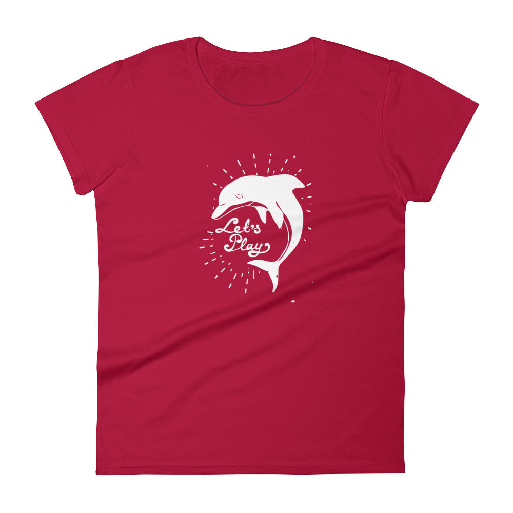 Let's Play Dolphin Women's Shirt - Splashing Apparel