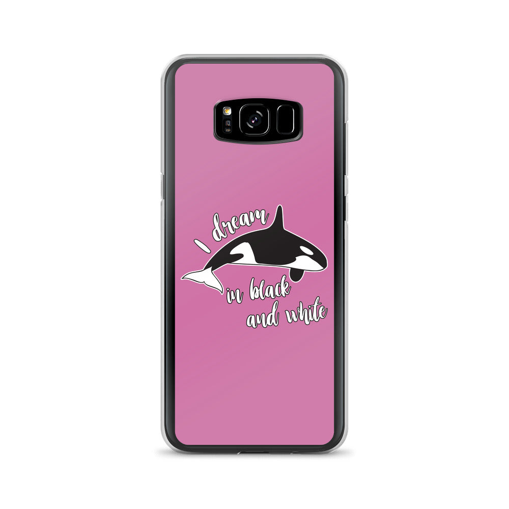 Dream in black and White Samsung Case Pink - Splashing Apparel