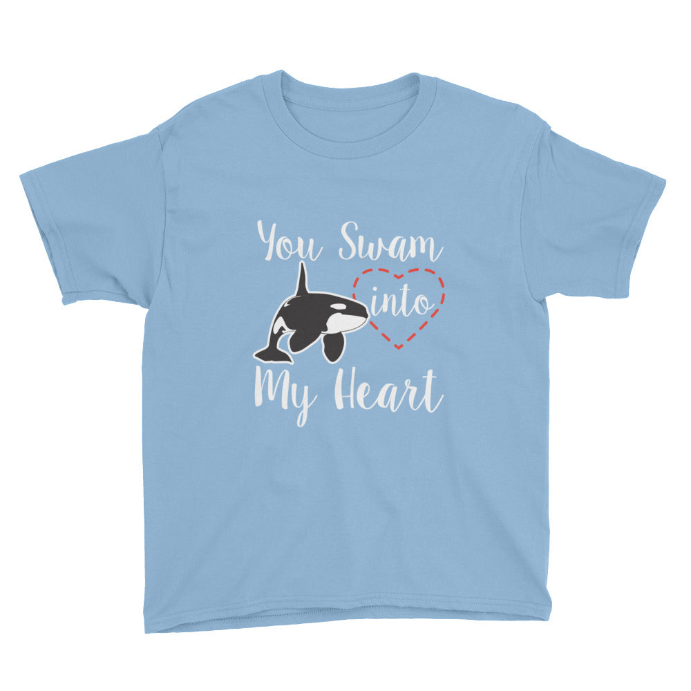 You Swam into My Heart Kids Shirt - Splashing Apparel