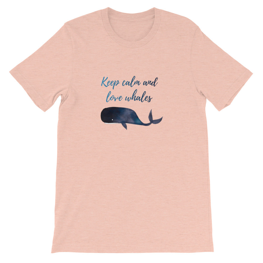 Keep Calm and Love Whales Tshirt - Splashing Apparel
