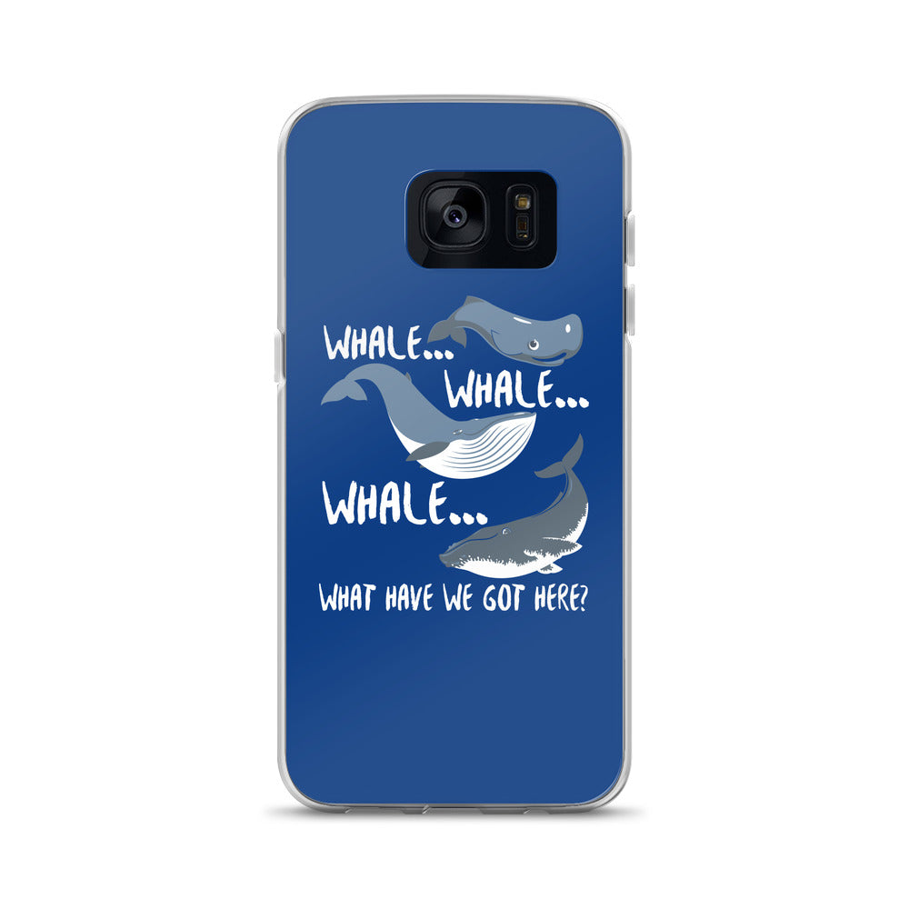 Whale Whale Whale Samsung Case Dark Blue - Splashing Apparel