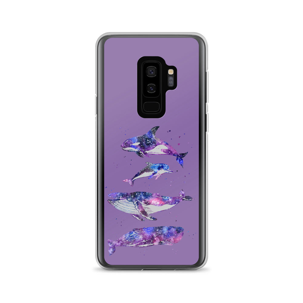 Stary Whales Samsung Case Purple - Splashing Apparel