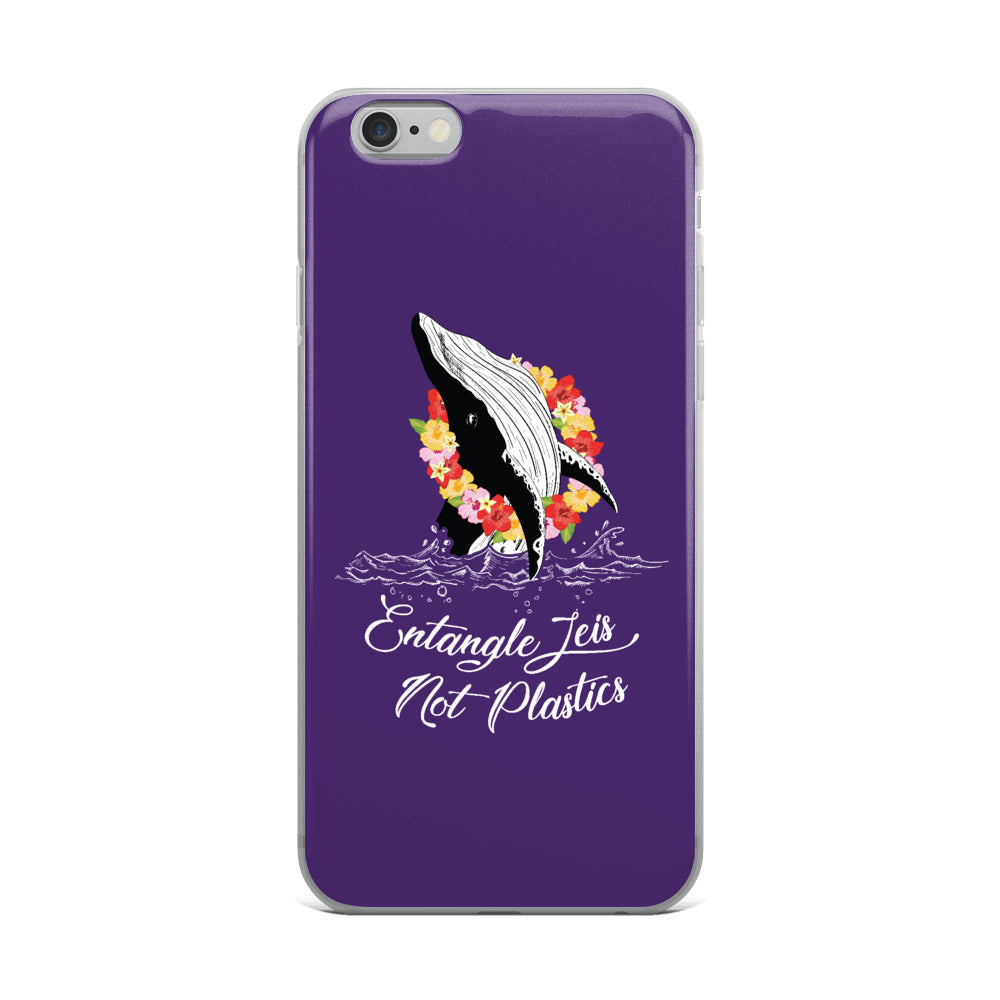 Entangle Leis Not Plastics iPhone Case Purple - Splashing Apparel
